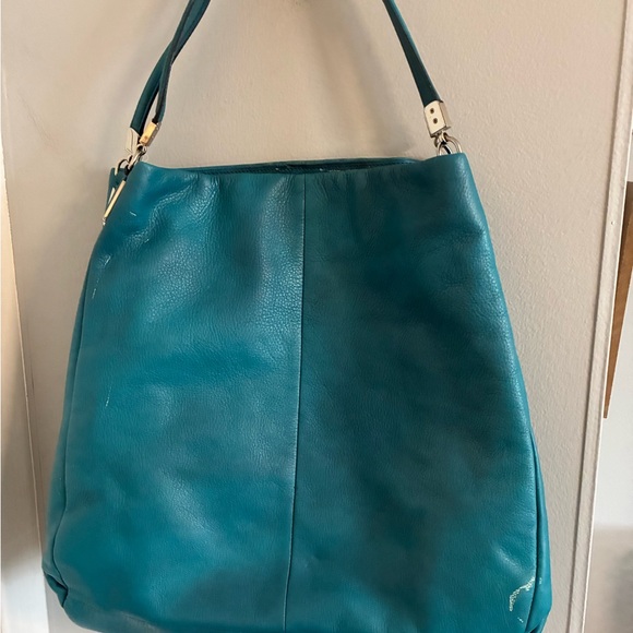 Coach Blue Leather Shoulder Bag - Picture 1 of 10